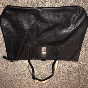 H&M black tote lock bag